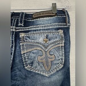 ROCK REVIVAL “RIMA” JEANS LOW RISE BOOT CUT - SIZE 29 - INSEAM 31"